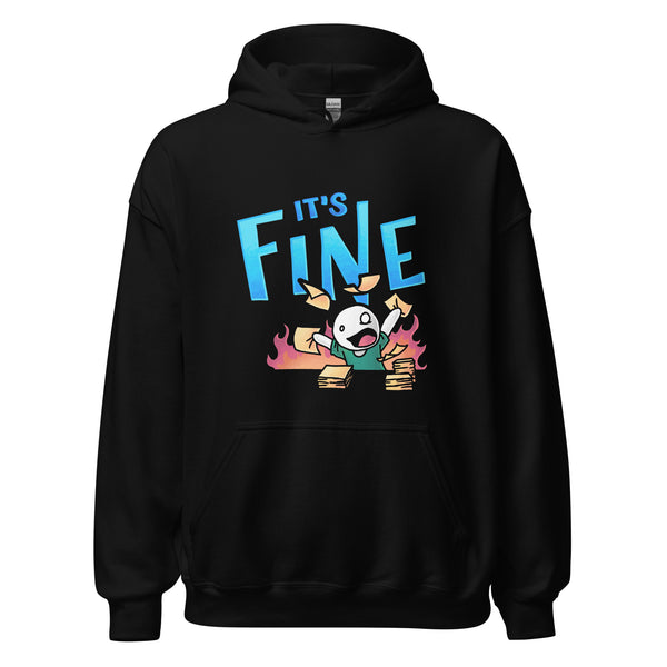 IT'S FINE Unisex Hoodie — hoodie front view, Anti-Planner design by Dani Donovan