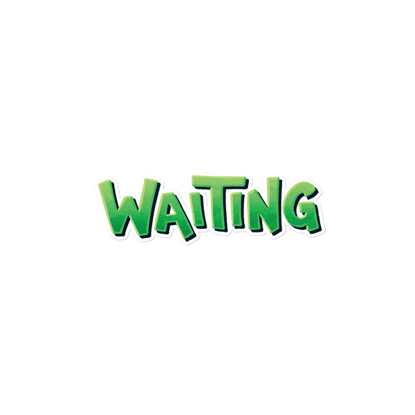 Kanban Board (Large Sticker) [3/4]: Waiting — ADHD-friendly Kanban board by Dani Donovan, front view