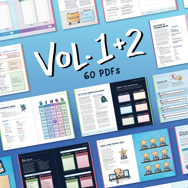 Volumes 1+2 (60 PDFs): Anti-Planner Digital Mini Bundle — PDF download preview